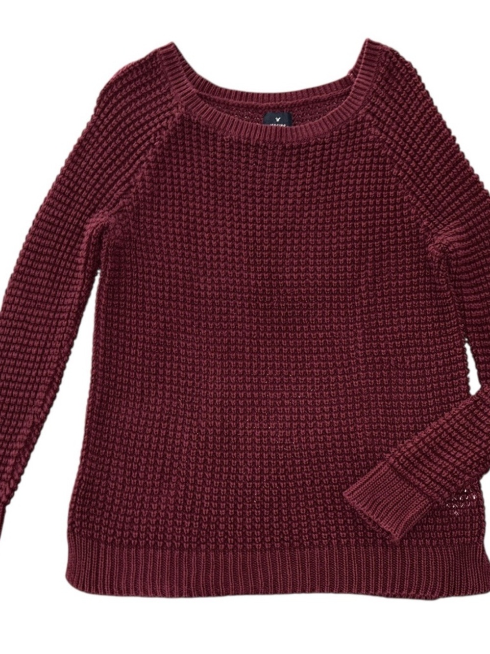American Eagle Women’s XL Burgundy Jegging Sweater Tunic Chunky Knit Long Sleeve
